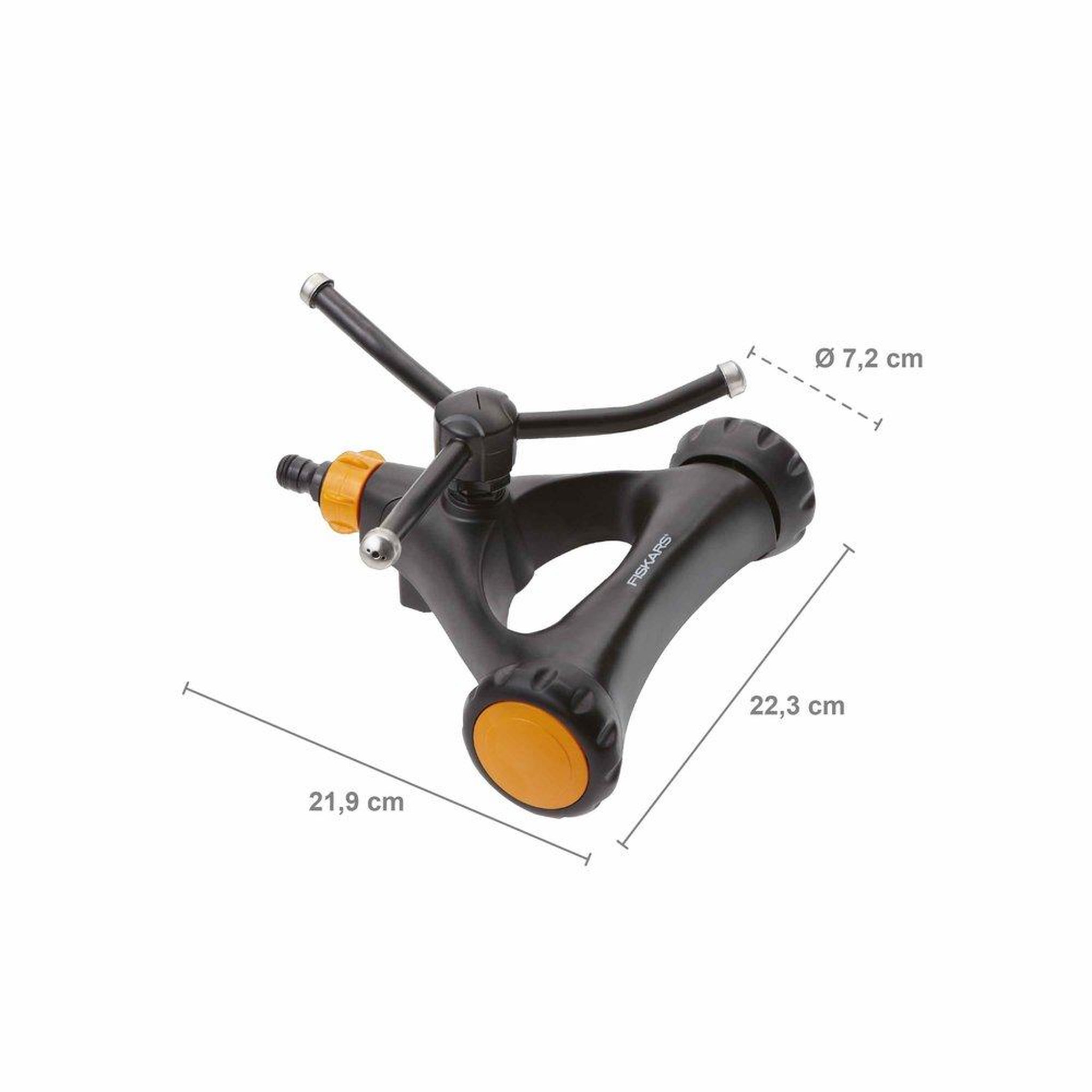 Fiskars Arroseur rotatif métal sur roues