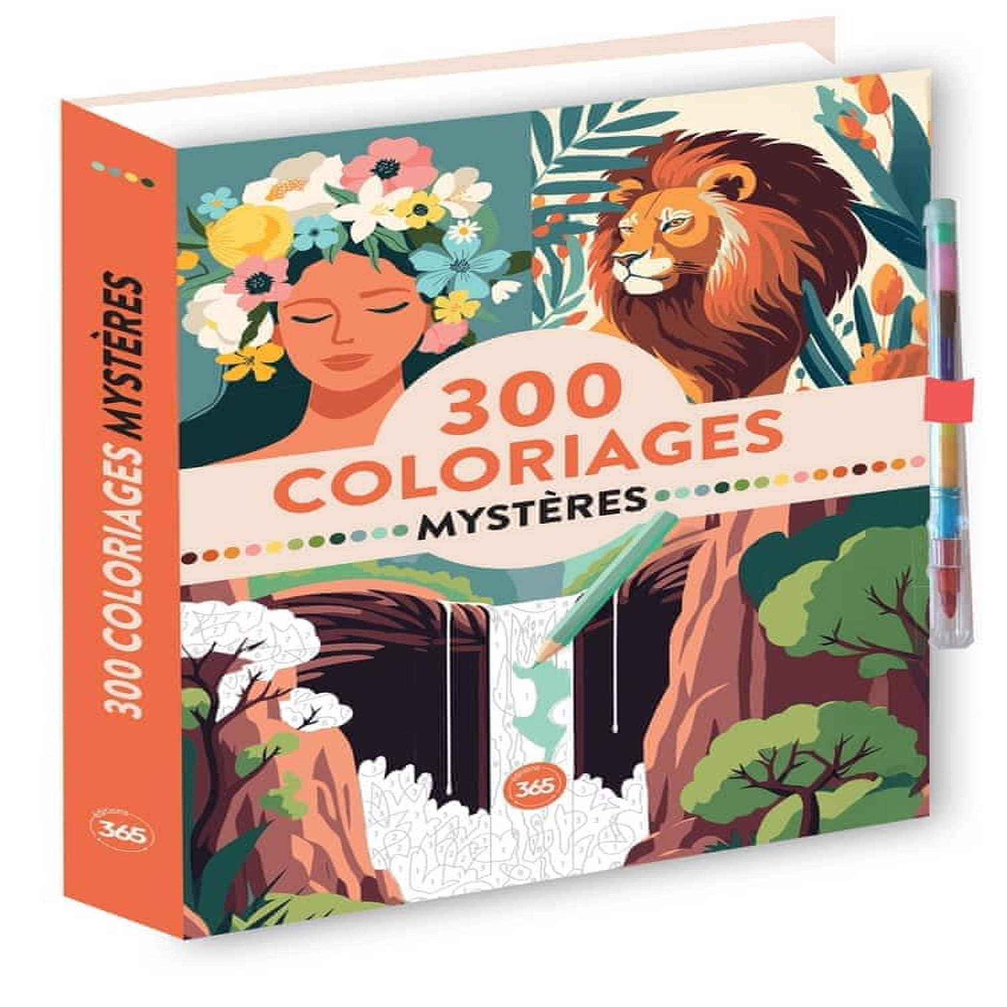 300 COLORIAGES MYSTERES. AVEC 1 CRAYON MULTI-MINES, Anstett Estelle