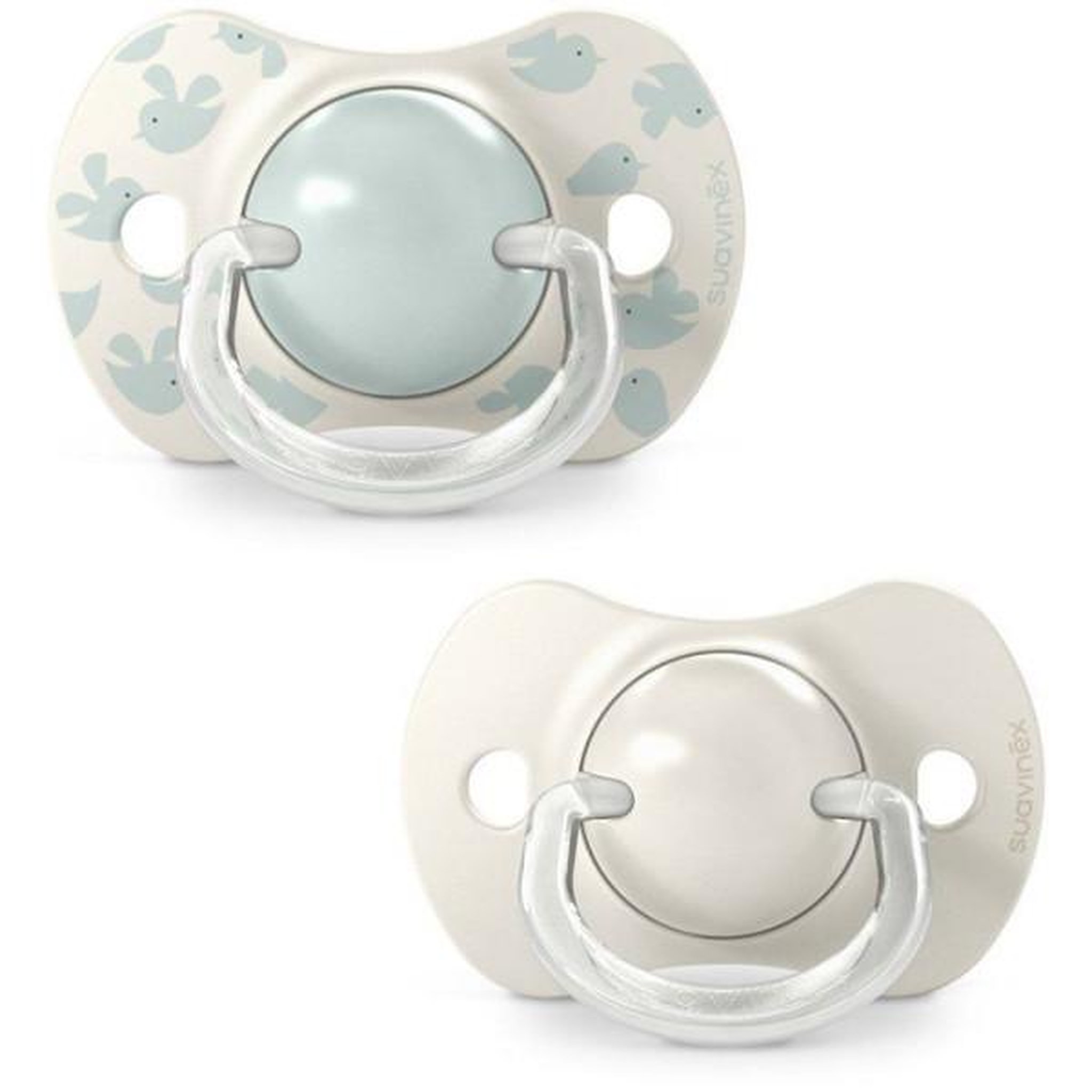 Suavinex Lot de 2 sucettes symétriques - SUAVINEX - Birdies - SX Pro - 6 a 18 mois - Vert