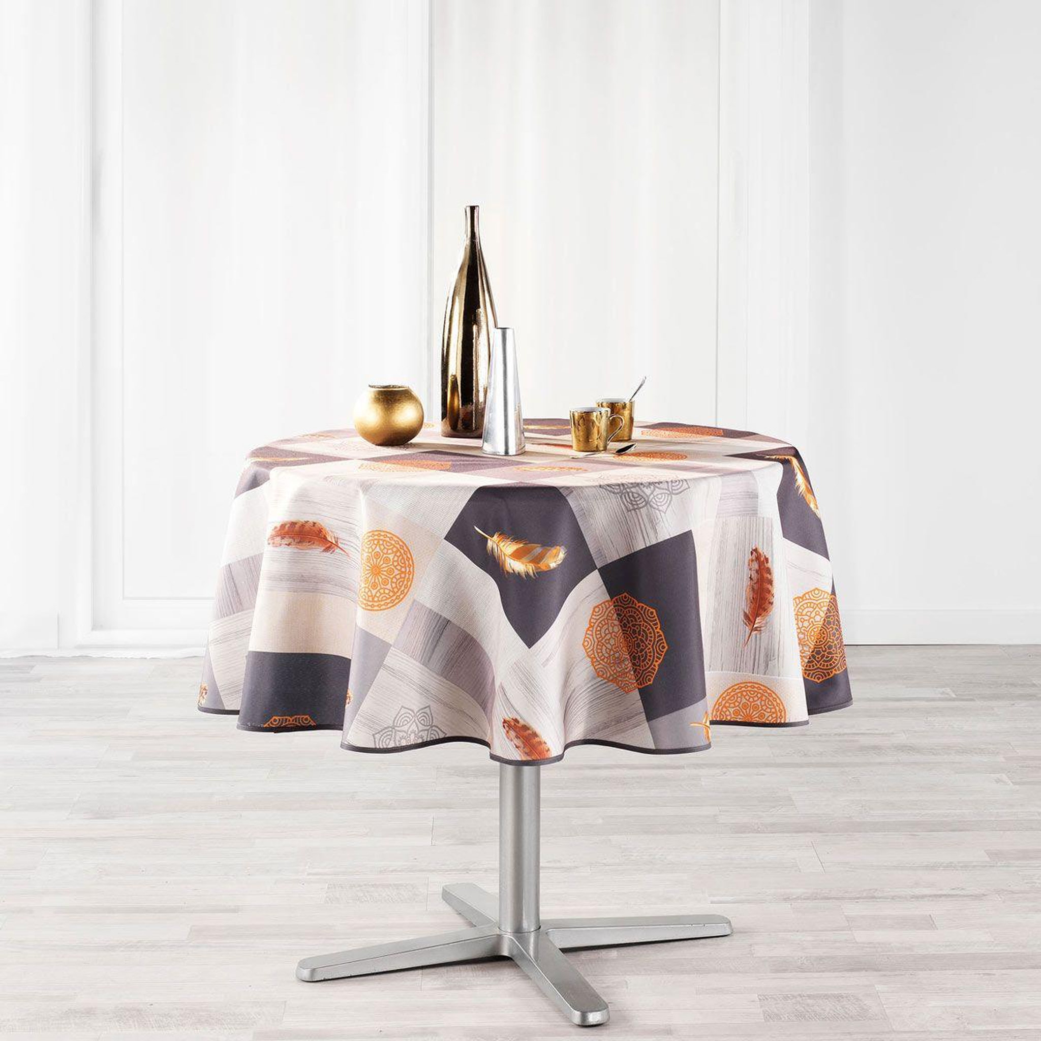 Douceur d'Intérieur Nappe ronde à motifs  galio  180cm multicolore