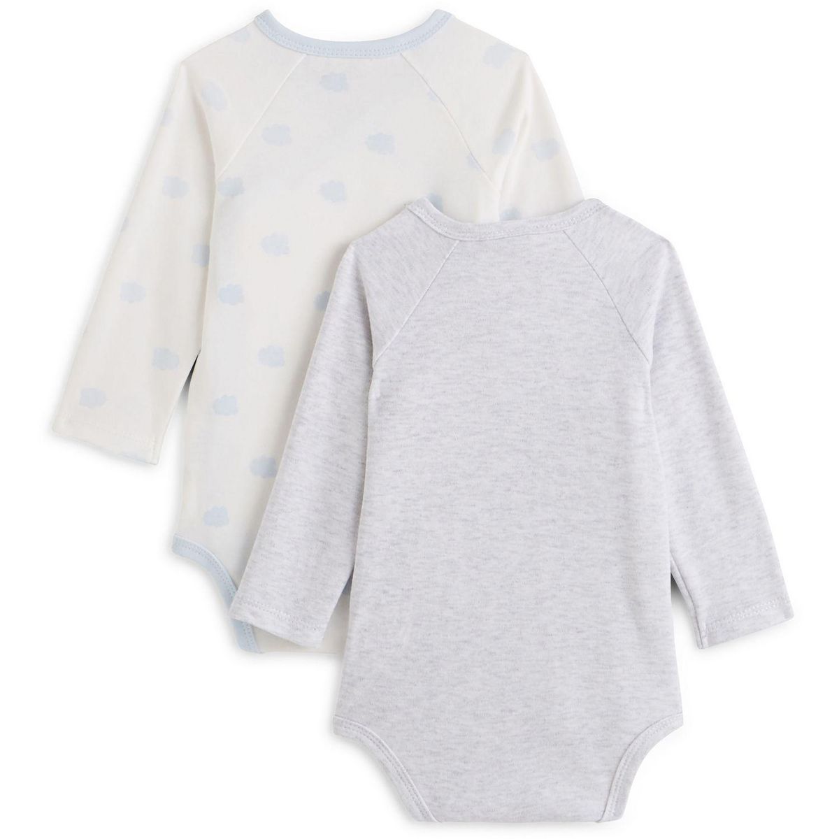 WINNIE Lot de 2 bodies de naissance manches longues bébé garçon