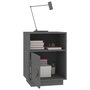 Voir la diapositive 5 : VIDAXL Tables de chevet 2 pcs Gris 40x34x55 cm Bois de pin massif