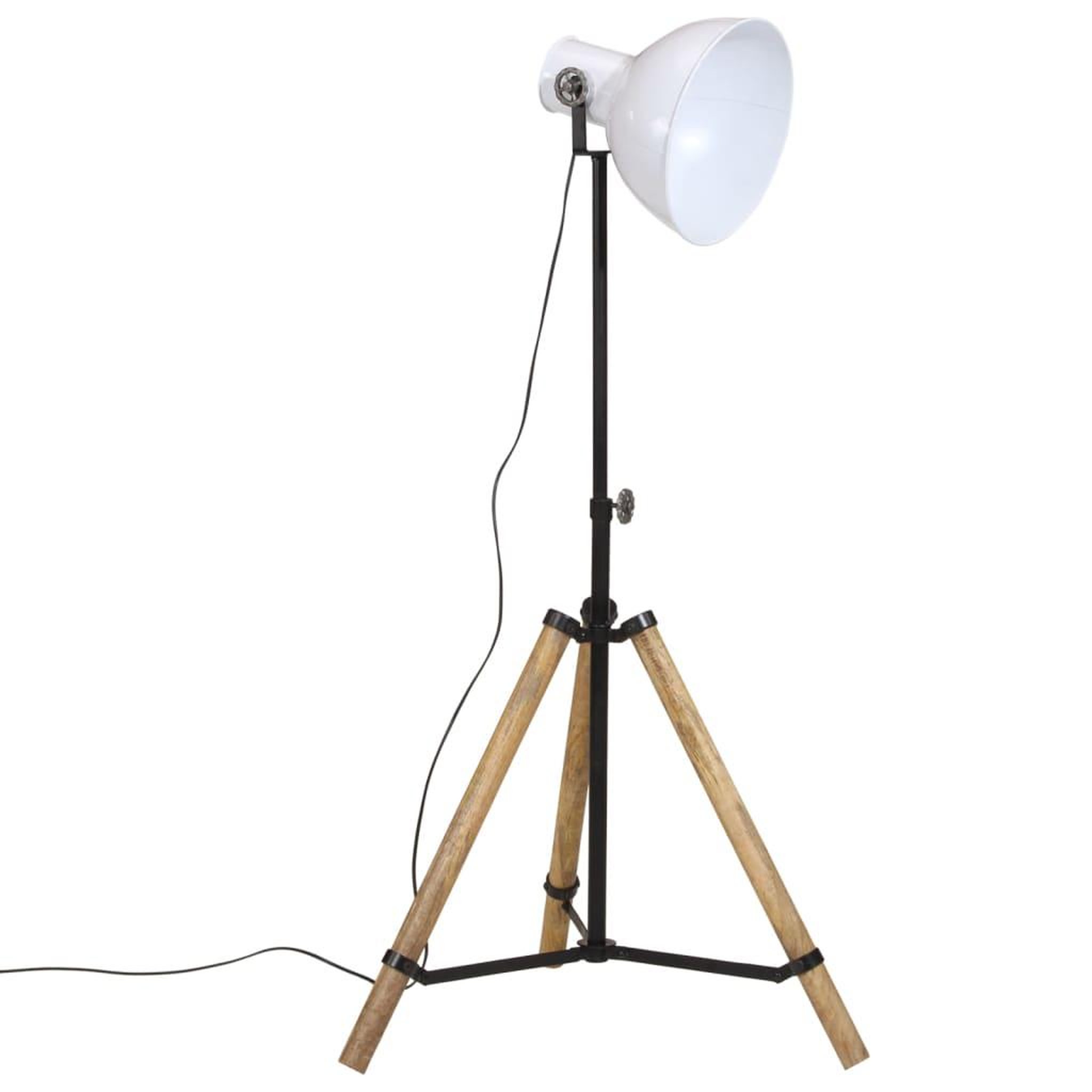 Voir la diapositive 2 : VIDAXL Lampadaire 25 W blanc 75x75x90-150 cm E27