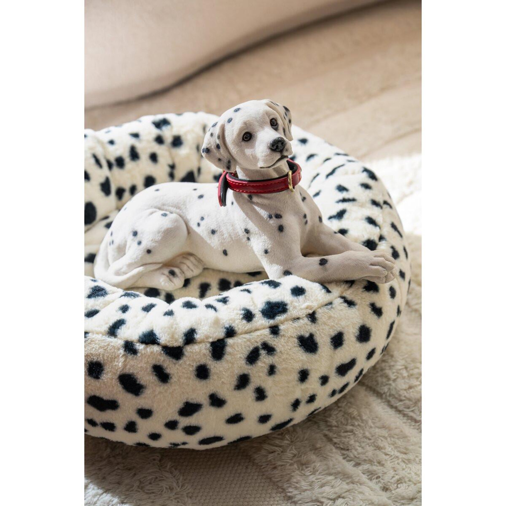 Voir la diapositive 4 : J-LINE Panier pour chien & chat  dalmatien  50cm blanc