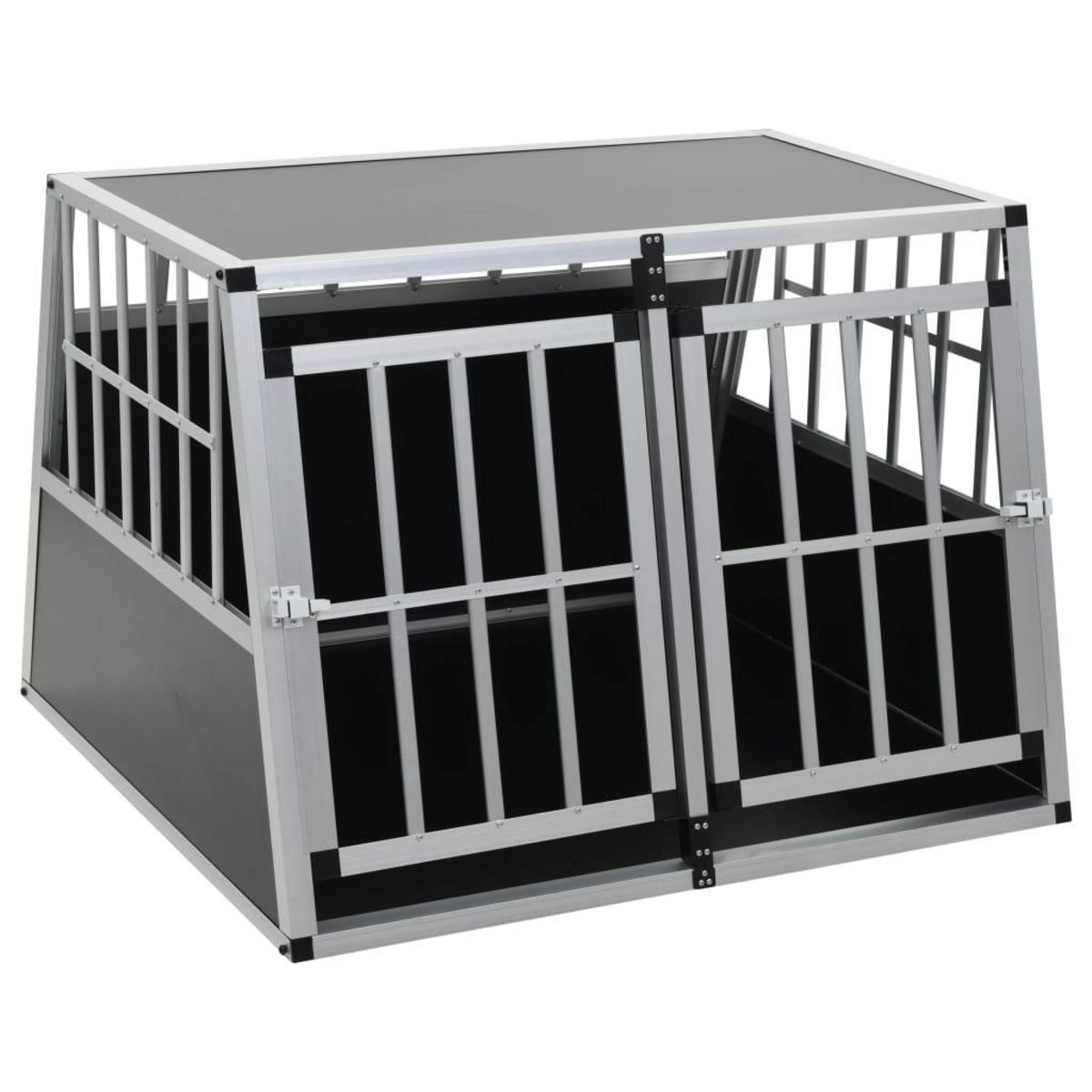VIDAXL Cage pour chien a double porte 94 x 88 x 69 cm