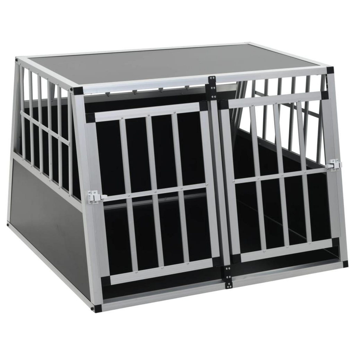 VIDAXL Cage pour chien a double porte 94 x 88 x 69 cm