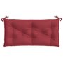 Voir la diapositive 4 : VIDAXL Coussin de banc de jardin rouge bordeaux 110x50x7 cm