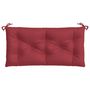 Voir la diapositive 4 : VIDAXL Coussin de banc de jardin rouge bordeaux 110x50x7 cm