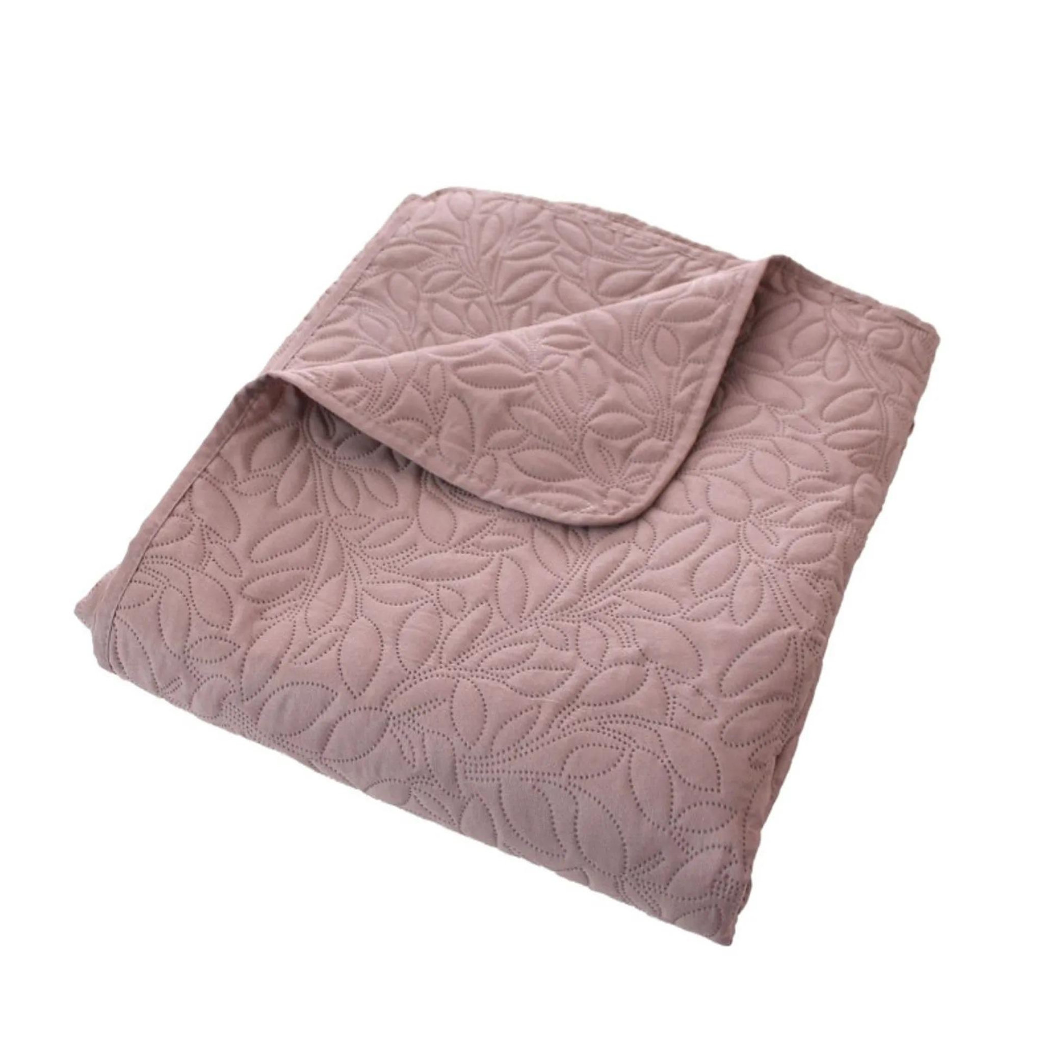 Eden Couvre-lit en microfibre rosace. Coloris disponibles : Beige