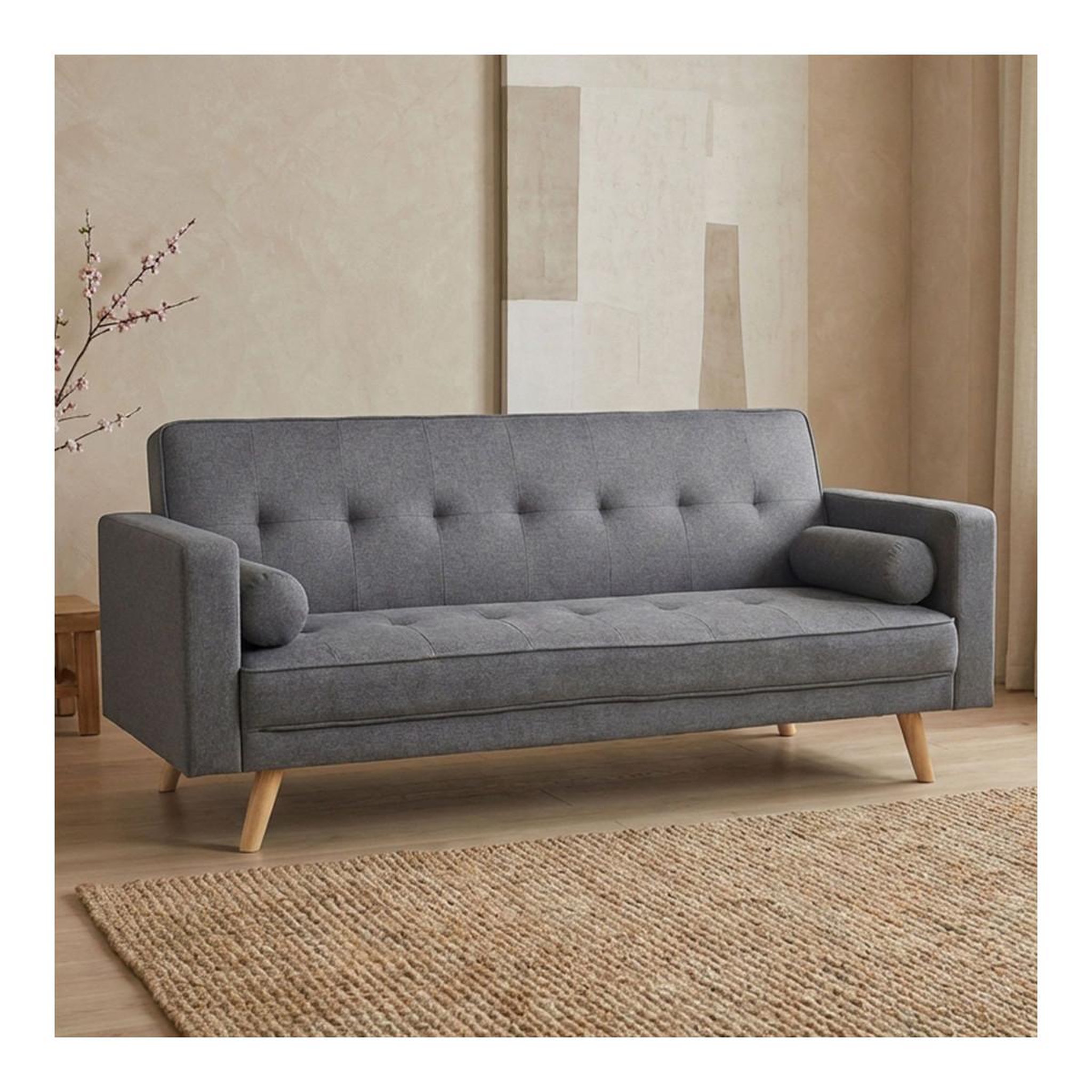 Voir la diapositive 4 : Paris Prix Canapé convertible 3 places scandinave  navya  gris foncé