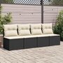 Voir la diapositive 3 : VIDAXL Salon de jardin avec coussins 2 pcs noir resine tressee acacia
