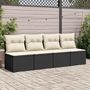 Voir la diapositive 3 : VIDAXL Salon de jardin avec coussins 2 pcs noir resine tressee acacia