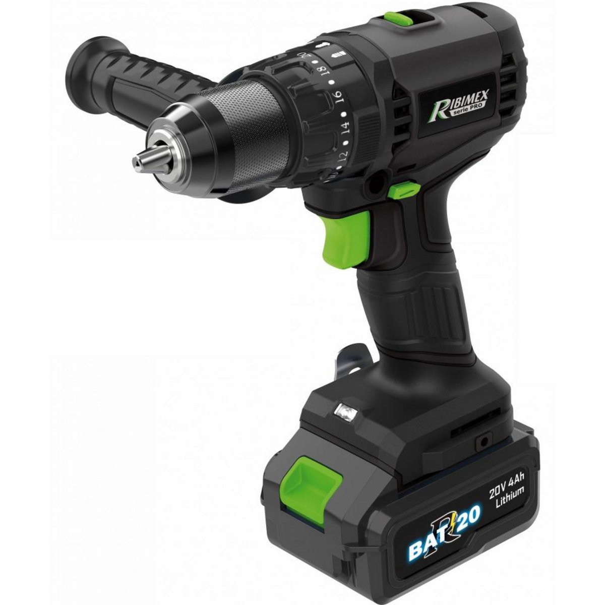 Ribimex Perceuse-visseuse sans fil 20v + batterie - prbat20/pro4