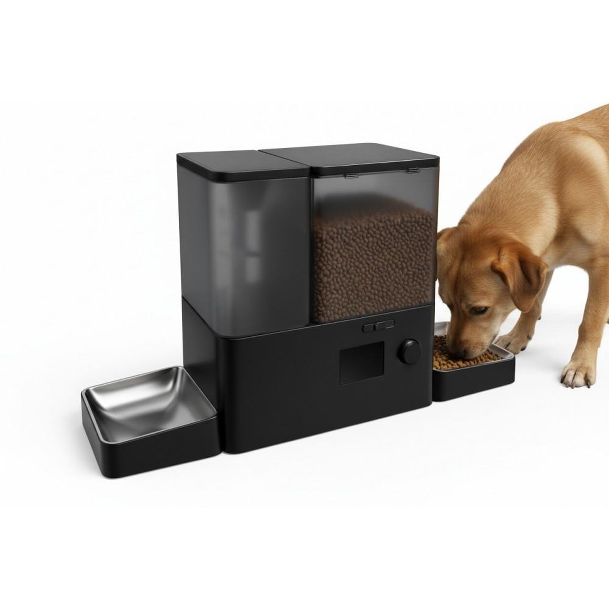 Voir la diapositive 2 : MON AMI LUKI Distributeur croquettes et eau connecté 2-en-1 - chien & chat