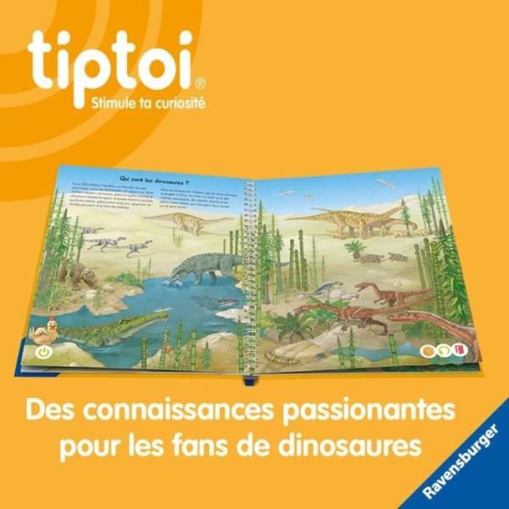 Voir la diapositive 3 : RAVENSBURGER Tiptoi starter dino, lecteur et livre, 00175, a partir de 5 ans, ravensburger