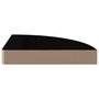 Voir la diapositive 4 : VIDAXL 323889 Floating Corner Shelf High Gloss Black 25x25x3,8 cm MDF