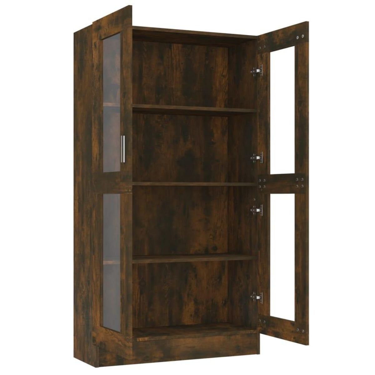 VIDAXL Armoire a vitrine Chene fume 82,5x30,5x150 cm Bois d'ingenierie