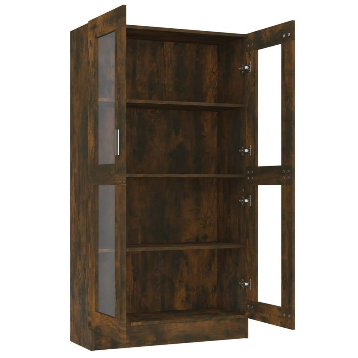 VIDAXL Armoire a vitrine Chene fume 82,5x30,5x150 cm Bois d'ingenierie