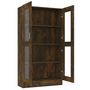 Voir la diapositive 4 : VIDAXL Armoire a vitrine Chene fume 82,5x30,5x150 cm Bois d'ingenierie
