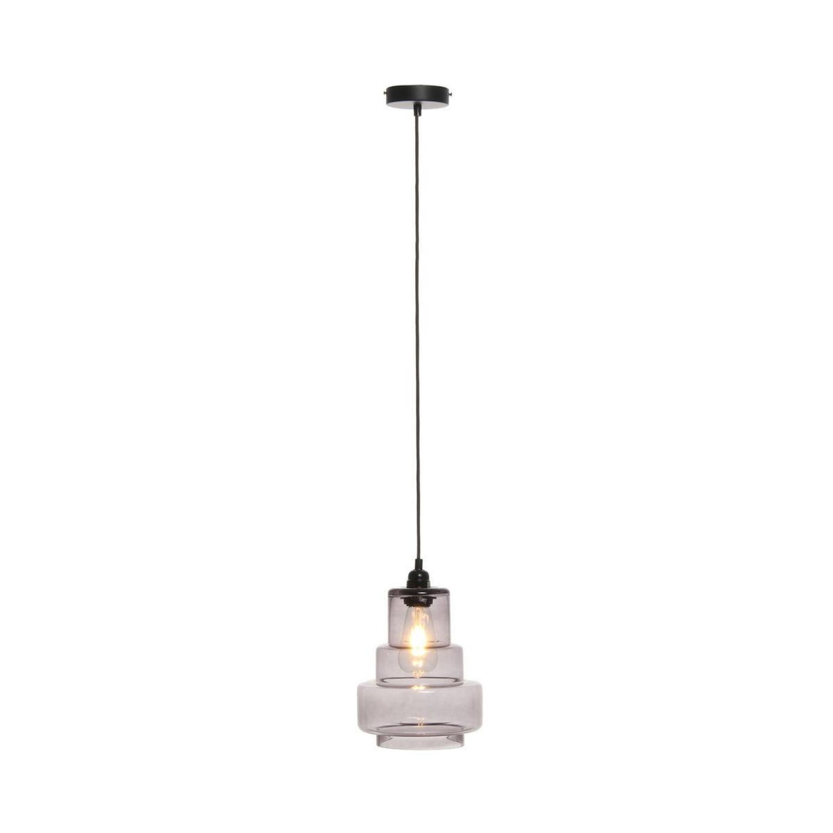 Paris Prix Lampe Suspension Design  Evy  29cm Gris