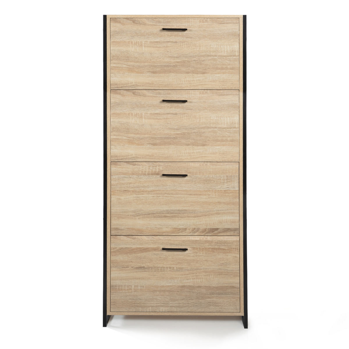 ID MARKET Meuble à chaussures 24 paires LUIS 4 portes design industriel