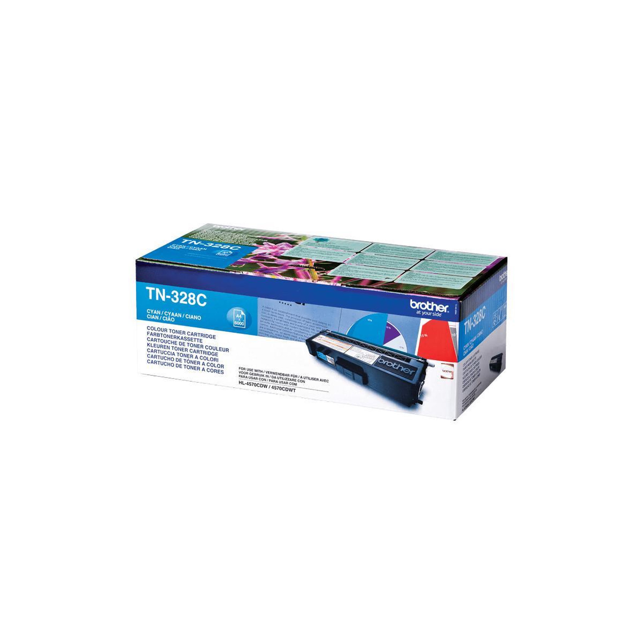 Voir la diapositive 3 : Brother Brother TN-328C Toner Laser Cyan