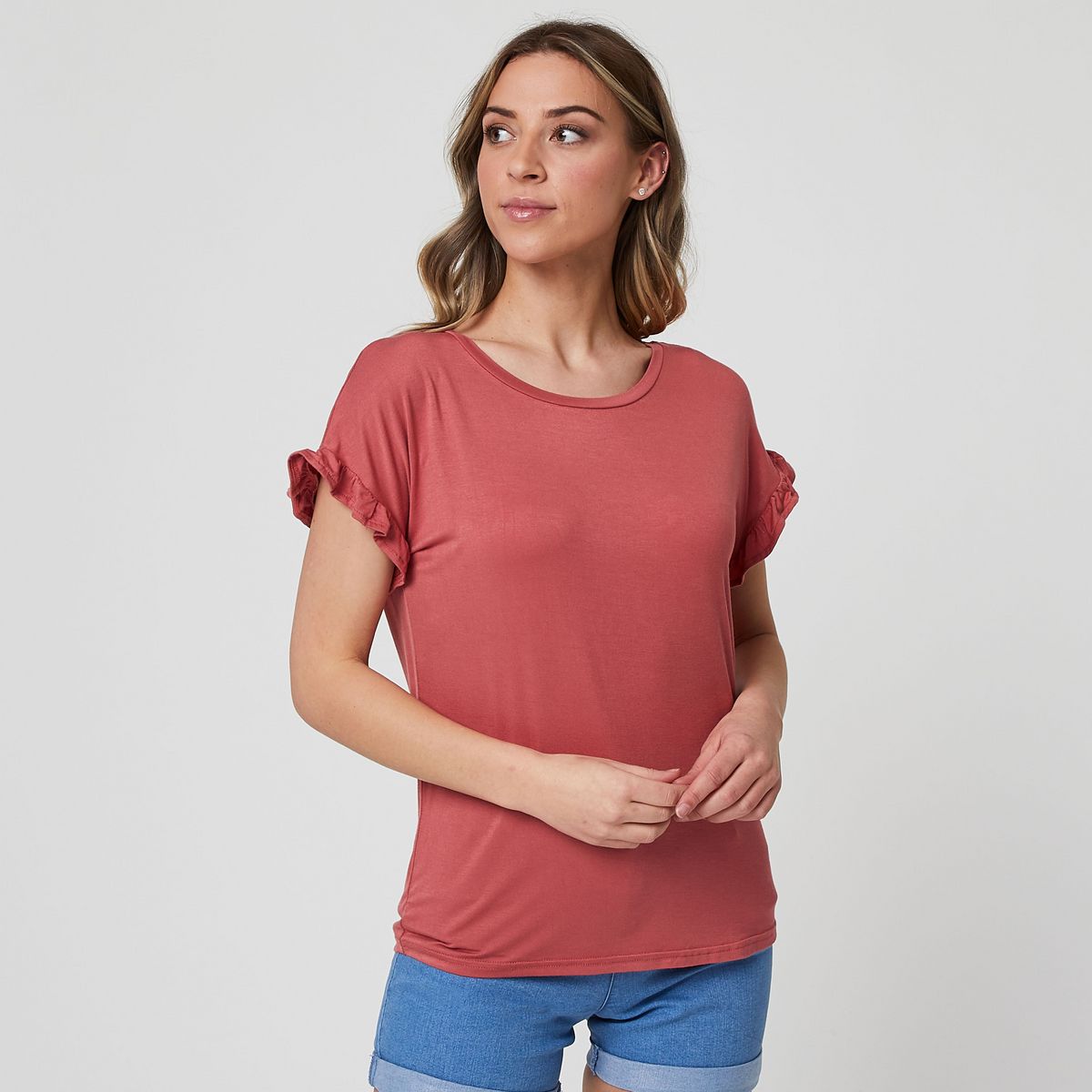 IN EXTENSO T-shirt manches courtes rose femme