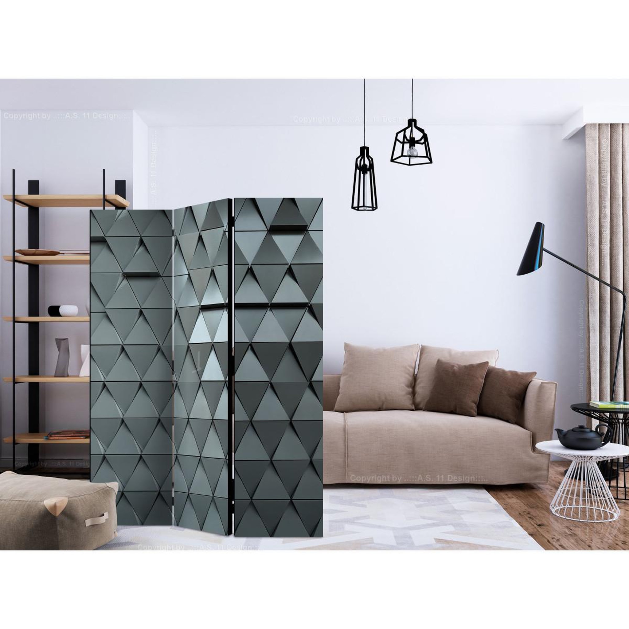 Voir la diapositive 2 : Paris Prix Paravent 3 volets  metal gates  135x172cm