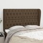Voir la diapositive 1 : VIDAXL Tete de lit avec oreilles Marron fonce 163x23x118/128 cm Tissu