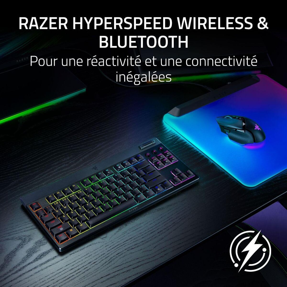 Razer Clavier gamer sans fil BlackWidow V4 LP TKL Hyperspeed
