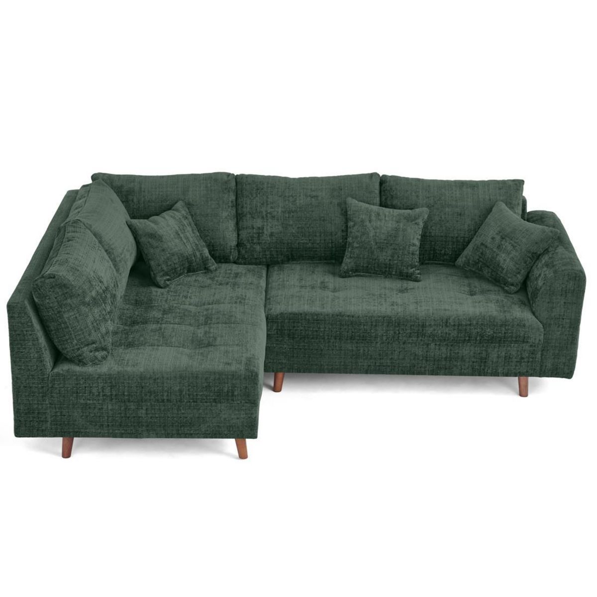 LISA DESIGN Rune - canapé d'angle gauche 4 places en velours texturé