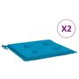 Voir la diapositive 2 : VIDAXL Coussins de chaise jardin lot de 2 bleu 40x40x3 cm tissu oxford