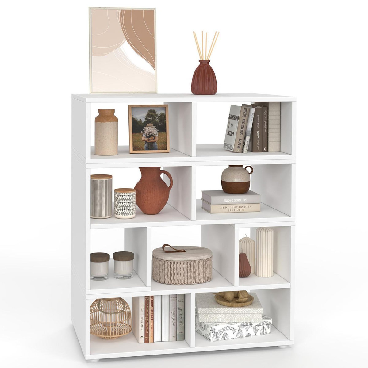 ID MARKET Meuble TV combiné 3 pièces modulables LEONARD pour salon chambre et bureau, 140-205 x 30 x 43 cm
