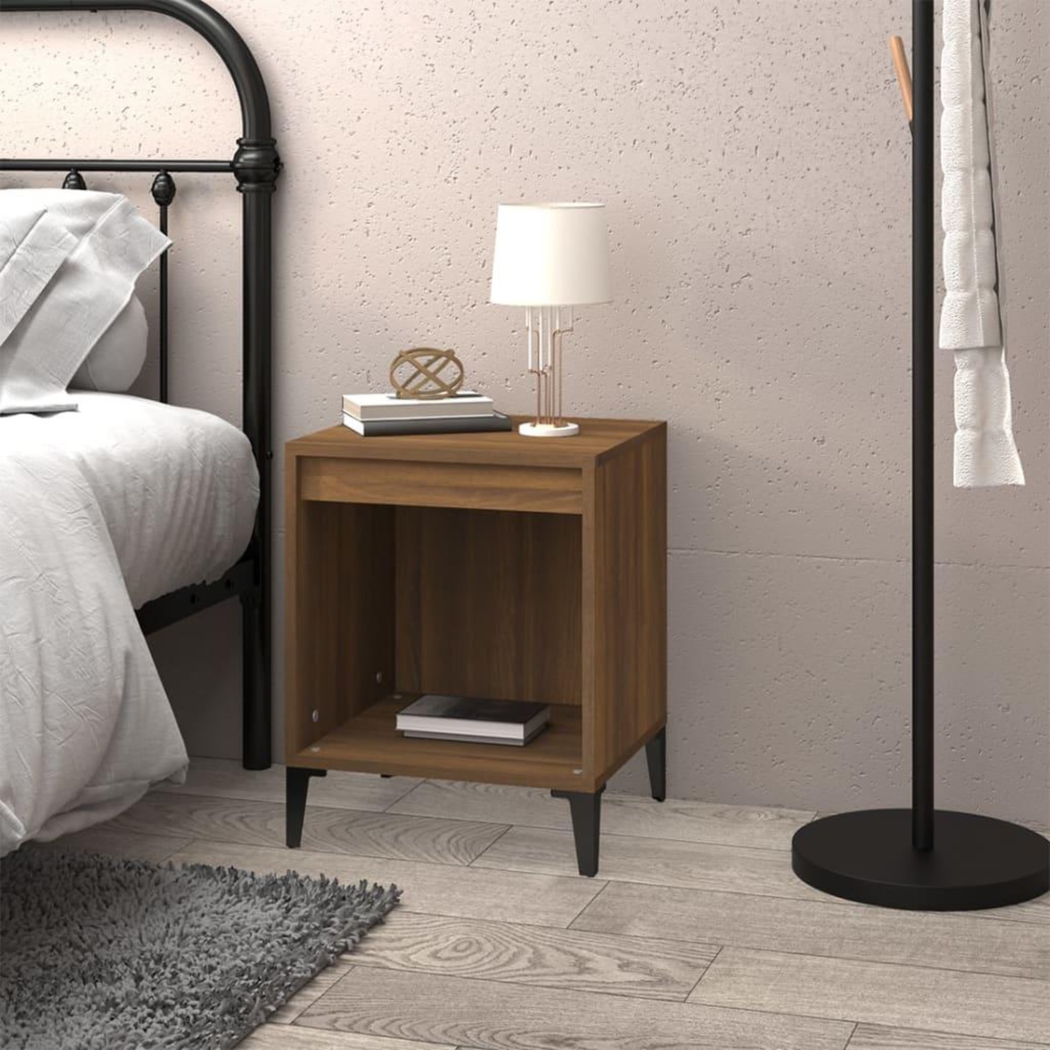 Voir la diapositive 3 : VIDAXL Table de chevet Chene marron 40x35x50 cm