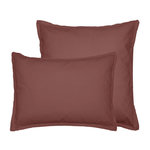 Sensei Maison Lot de 2 taies d'oreiller en percale lavée HOME WASHED. Coloris disponibles : Blanc, Gris, Bleu, Beige, Rose