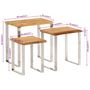 Voir la diapositive 6 : VIDAXL Tables gigognes 3 pcs avec bord vivant bois massif d'acacia