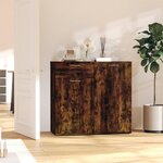 VIDAXL Buffet Chene fume 80x36x75 cm Bois d'ingenierie
