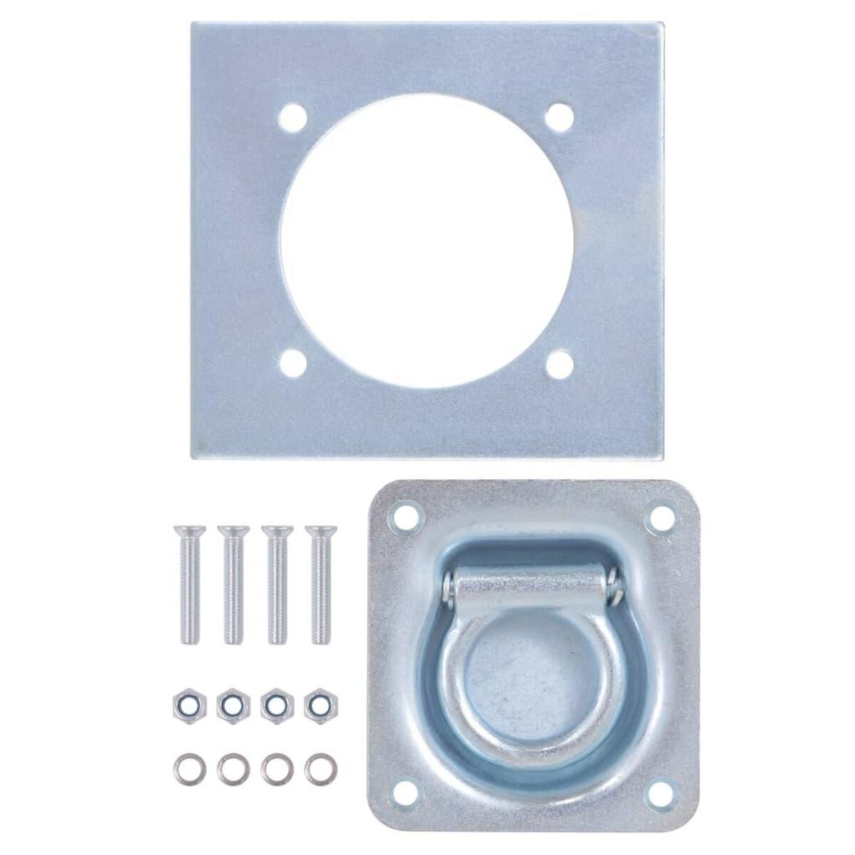 VIDAXL Anneau d'arrimage pour remorque 8 pcs Acier galvanise 2000 kg