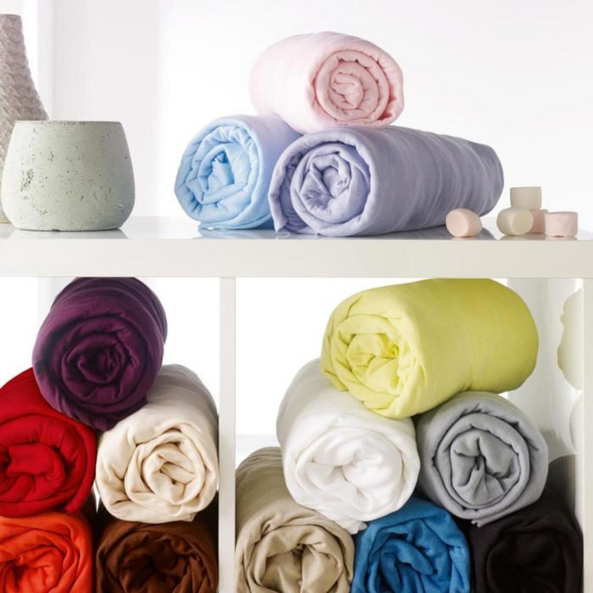 Paris Prix Drap Housse  Jersy  160x200cm Rose Dragée