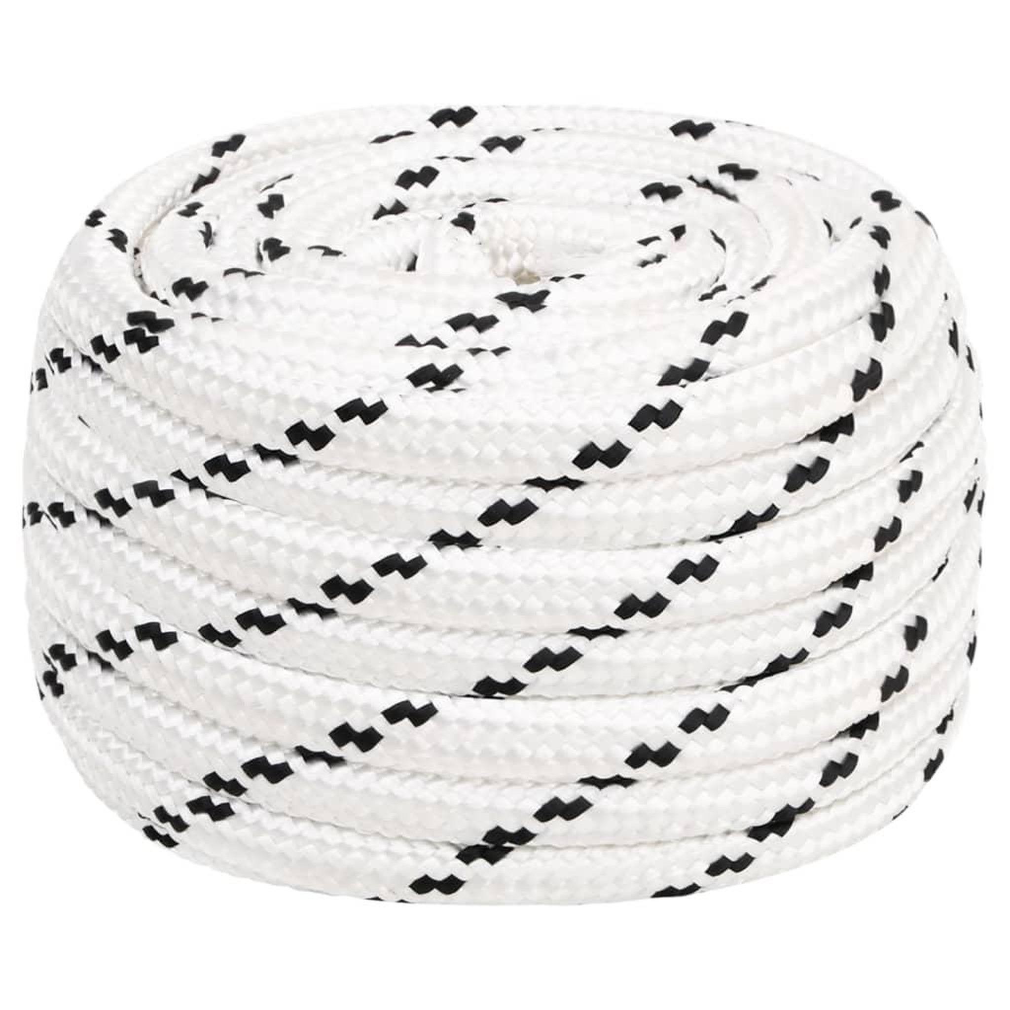 Voir la diapositive 1 : VIDAXL Corde de bateau tresse Blanc 20 mmx100 m Polyester