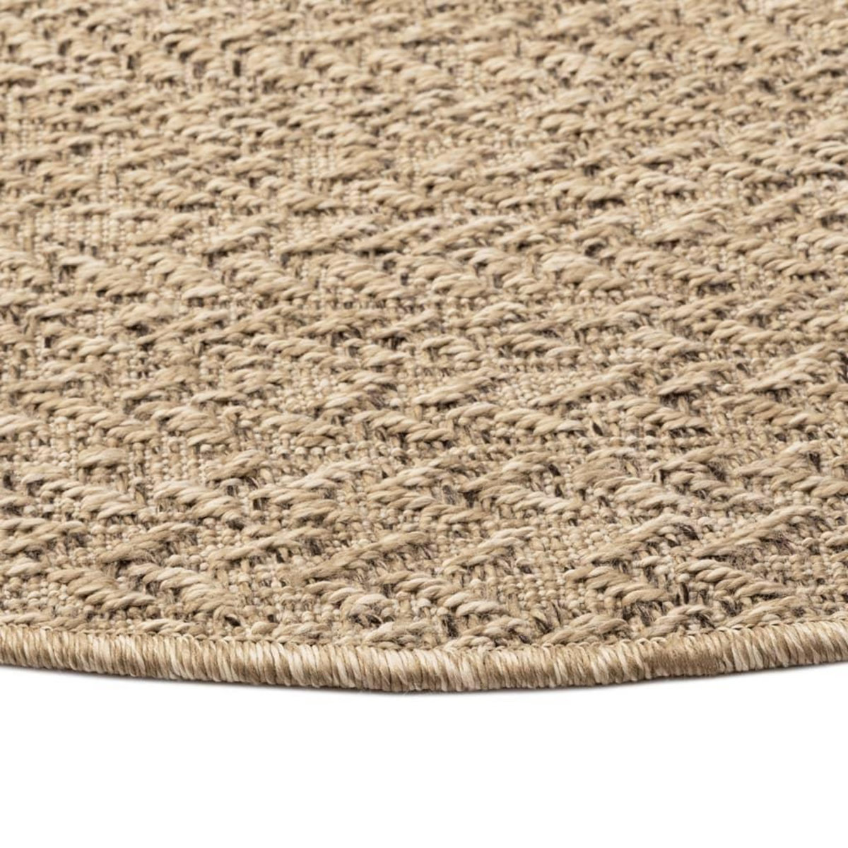 VIDAXL Tapis ZIZUR Ø 200 cm aspect de jute interieur et exterieur