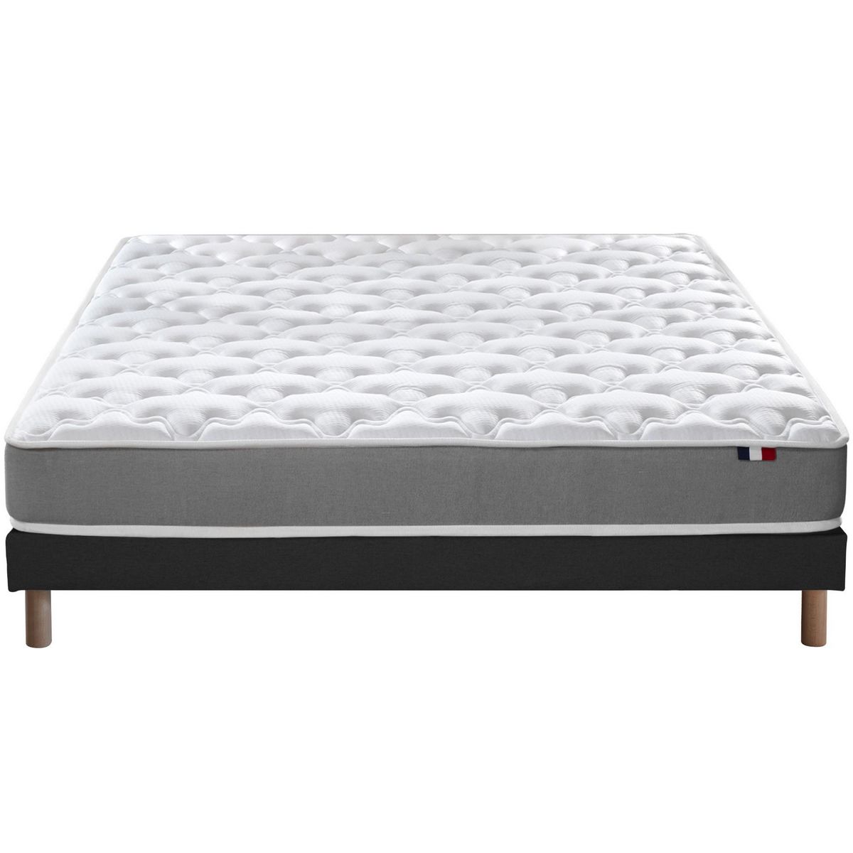 IDLITERIE Ensemble matelas mousse réversible STRATUS et sommier - confort français
