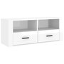 Voir la diapositive 2 : VIDAXL Meuble TV Blanc brillant 100x35x40 cm Bois d'ingenierie