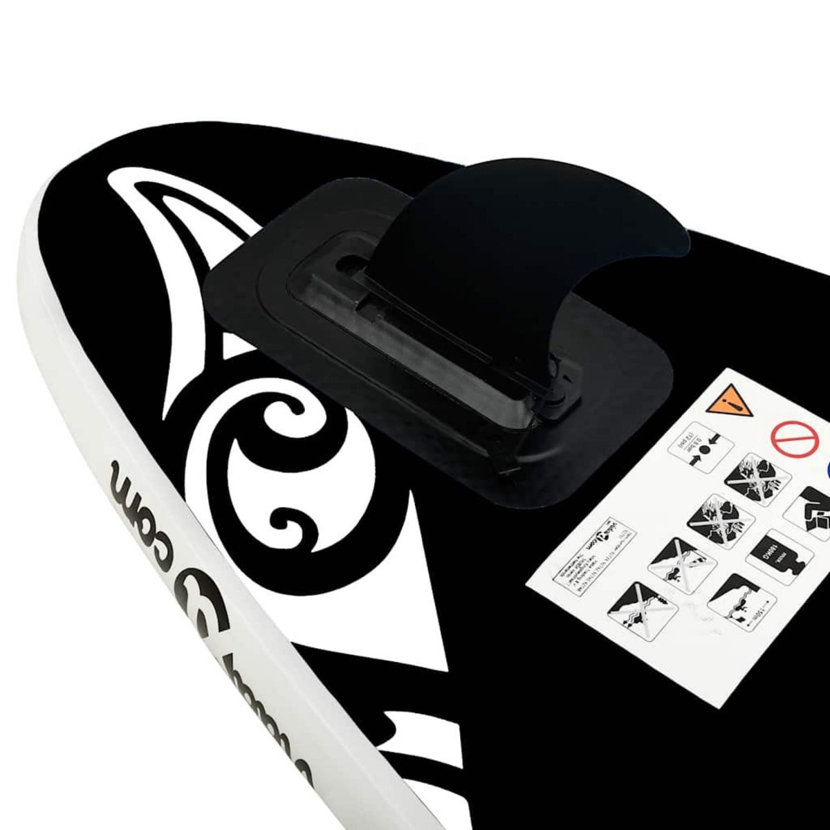 VIDAXL Ensemble de planche SUP gonflable 305x76x15 cm noir