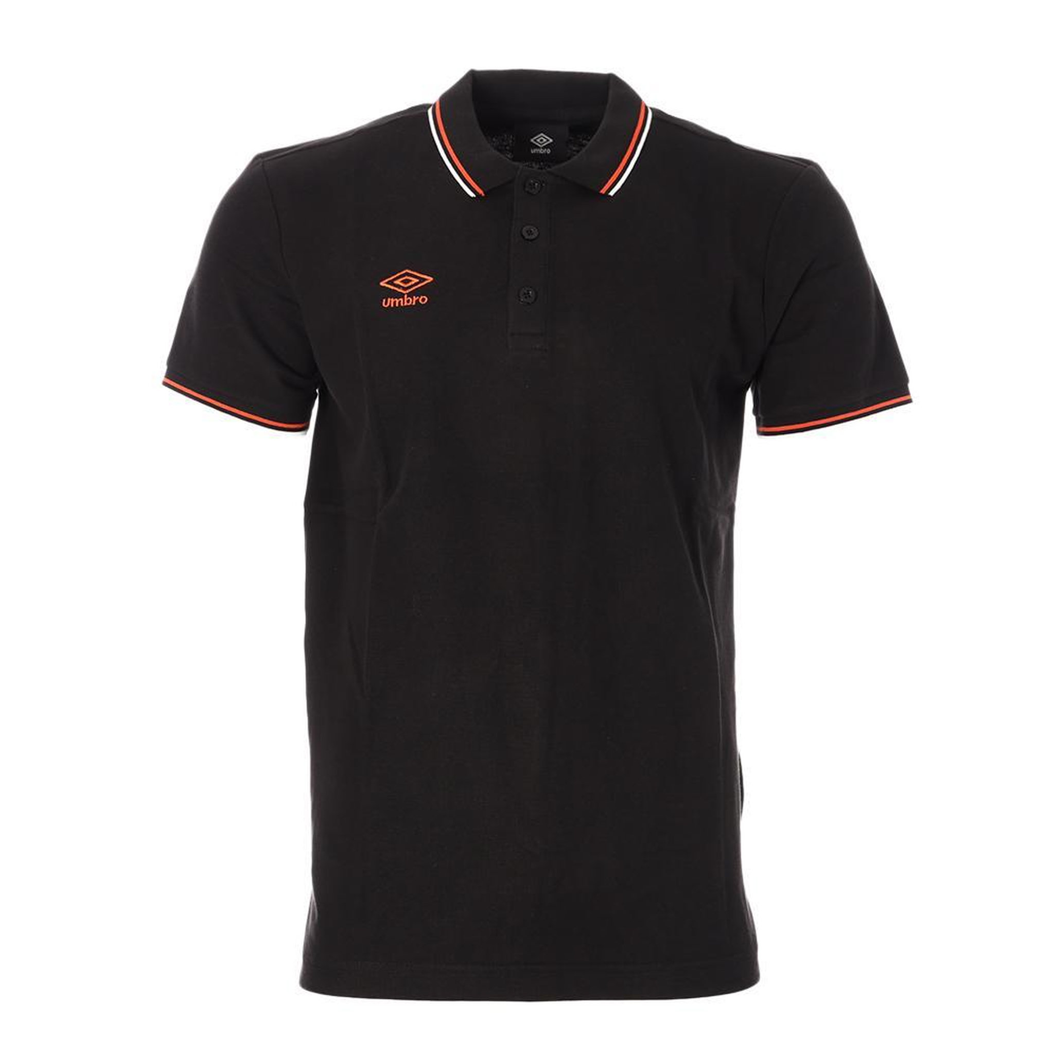 UMBRO Polo Noir/Rouge Homme Umbro 806450. Coloris disponibles : Noir
