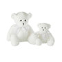 Voir la diapositive 2 : Paris Prix Peluche Enfant  Ourson Nœud  24cm Blanc
