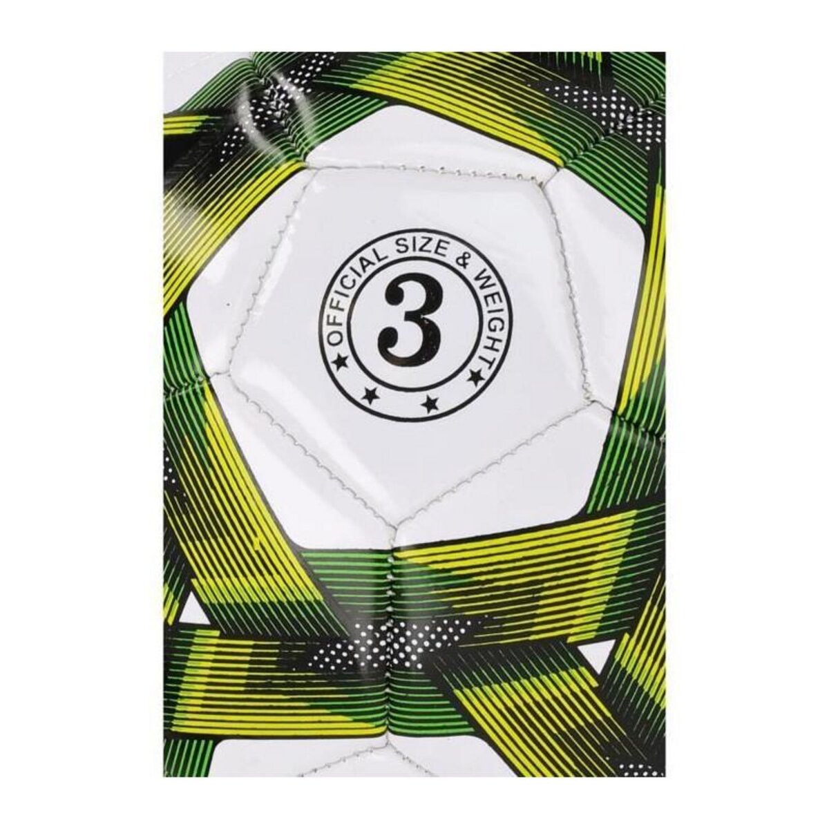 Ballon de football - REZO - PVC - Taille 4 - Jaune bicolore - Résistant
