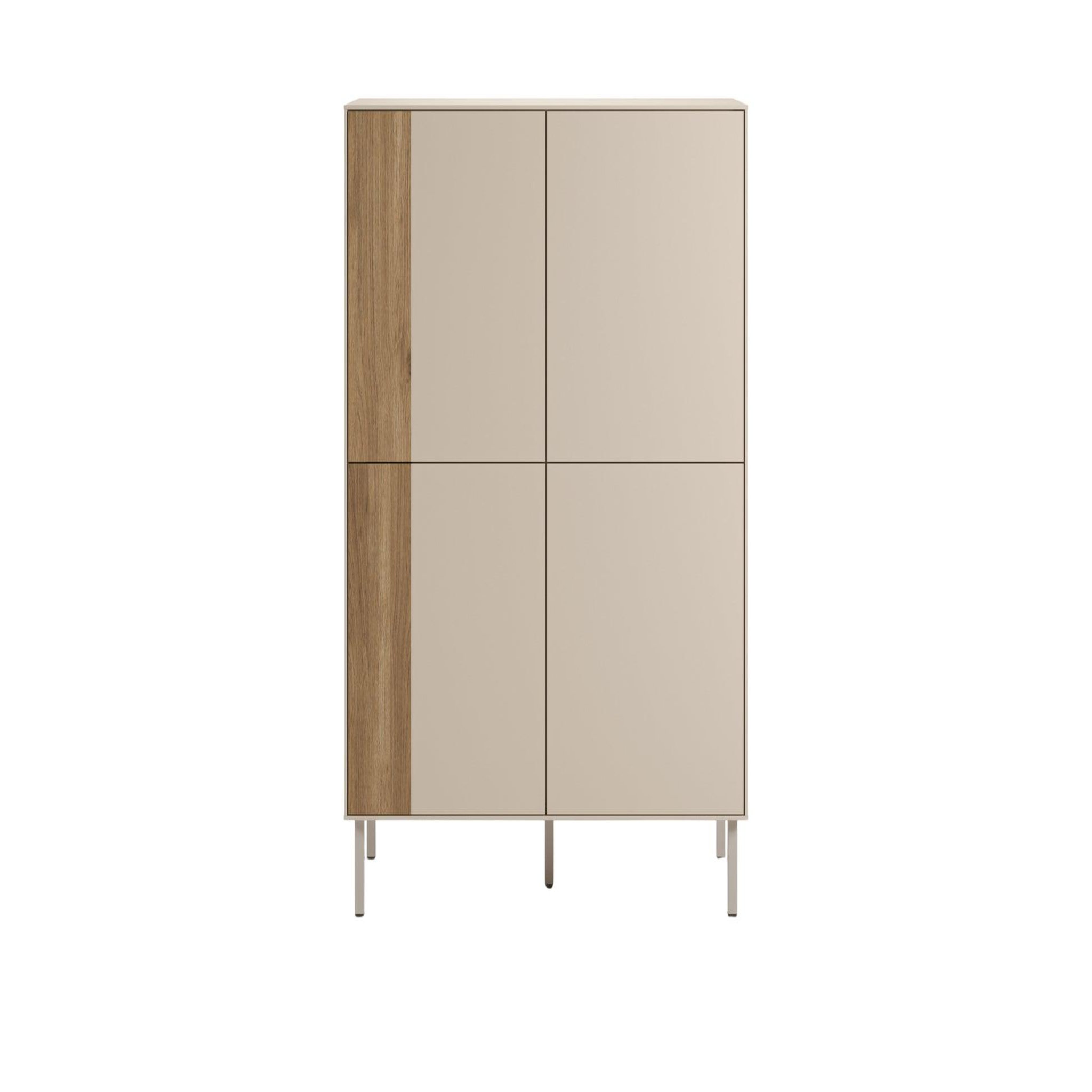 CASANOVA PARIS Eldio - commode 2 tiroirs en mélamine beige