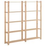 VIDAXL Etagere de stockage 5 niveaux 170x28,5x170cm Bois de pin massif