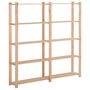 Voir la diapositive 1 : VIDAXL Etagere de stockage 5 niveaux 170x28,5x170cm Bois de pin massif